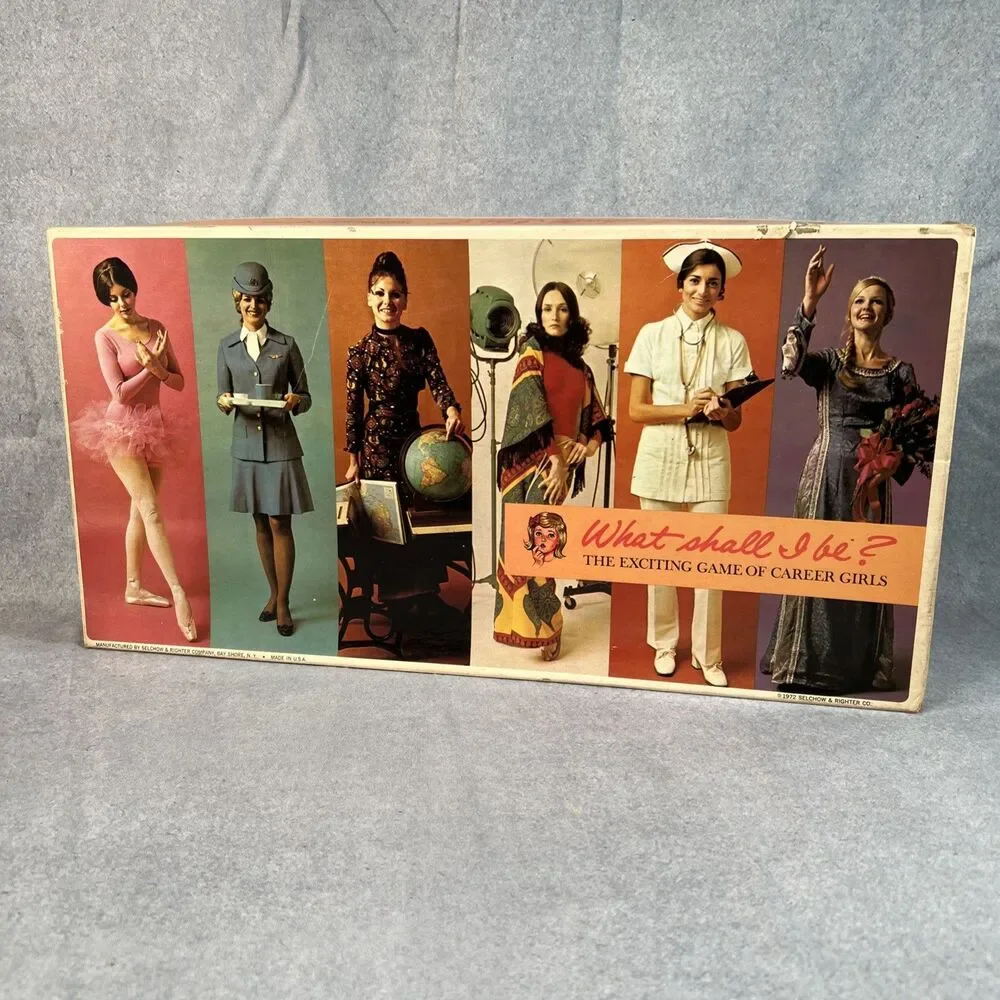 Vintage 1966 What Shall I Be? Board Game Selchow & Righter Career Complete